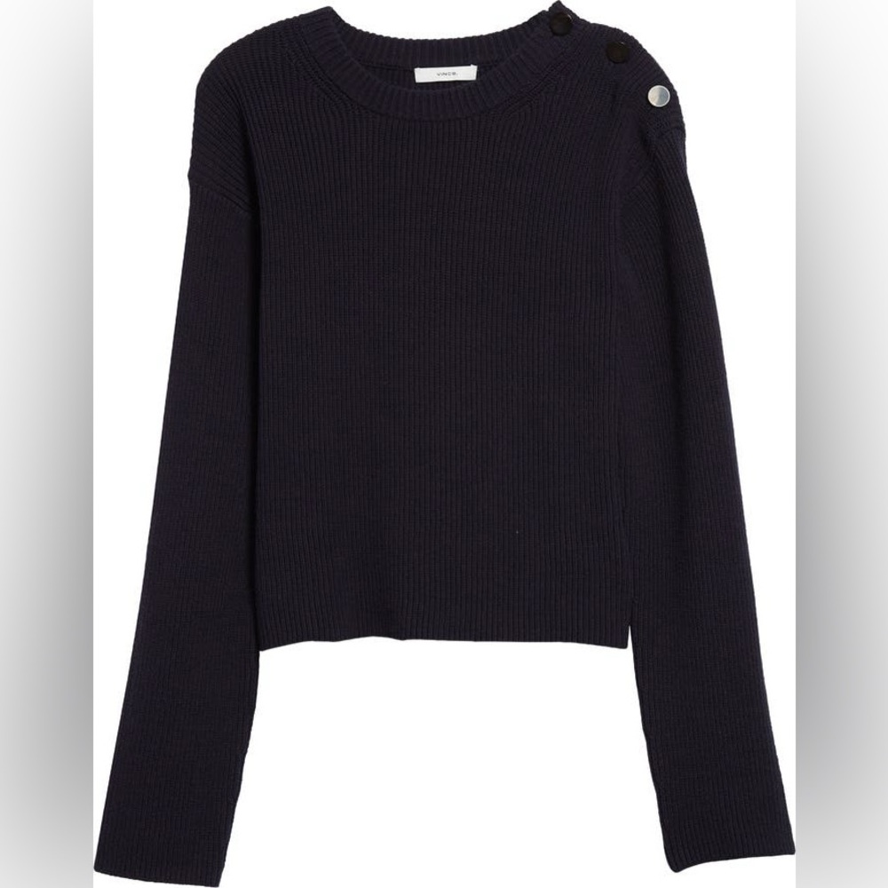 Beautiful Vince Button Shoulder Cotton Blend Sweater😍 - Picture 6 of 17